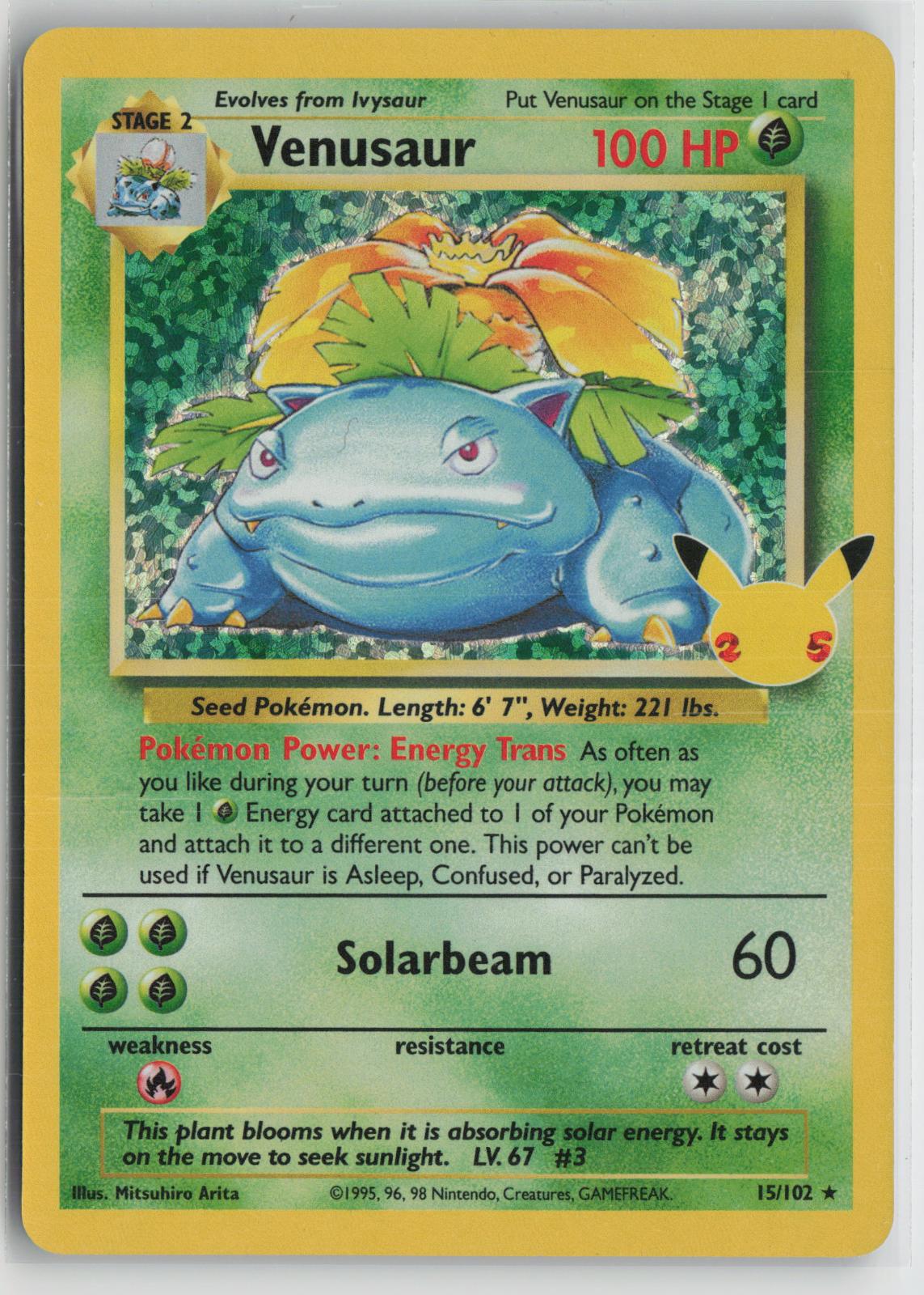 Venusaur 15/102 Classic Collection Celebrations: Classic Collection Pokemon NM