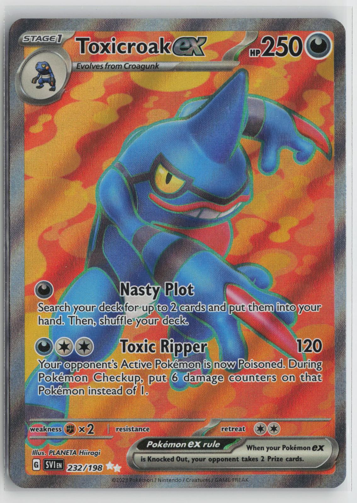 Toxicroak ex 232/198 Ultra Rare Scarlet & Violet Pokemon Holo NM