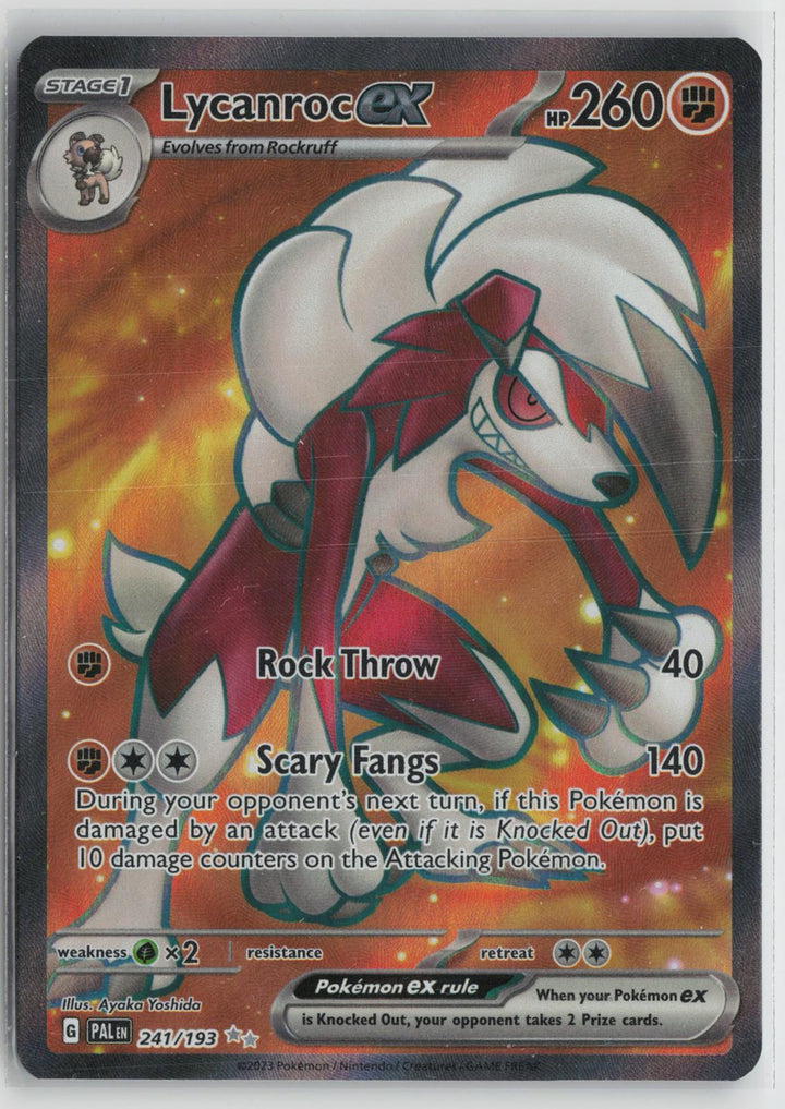 Lycanroc ex 241/193 Ultra Rare Paldea Evolved Pokemon Holo NM0