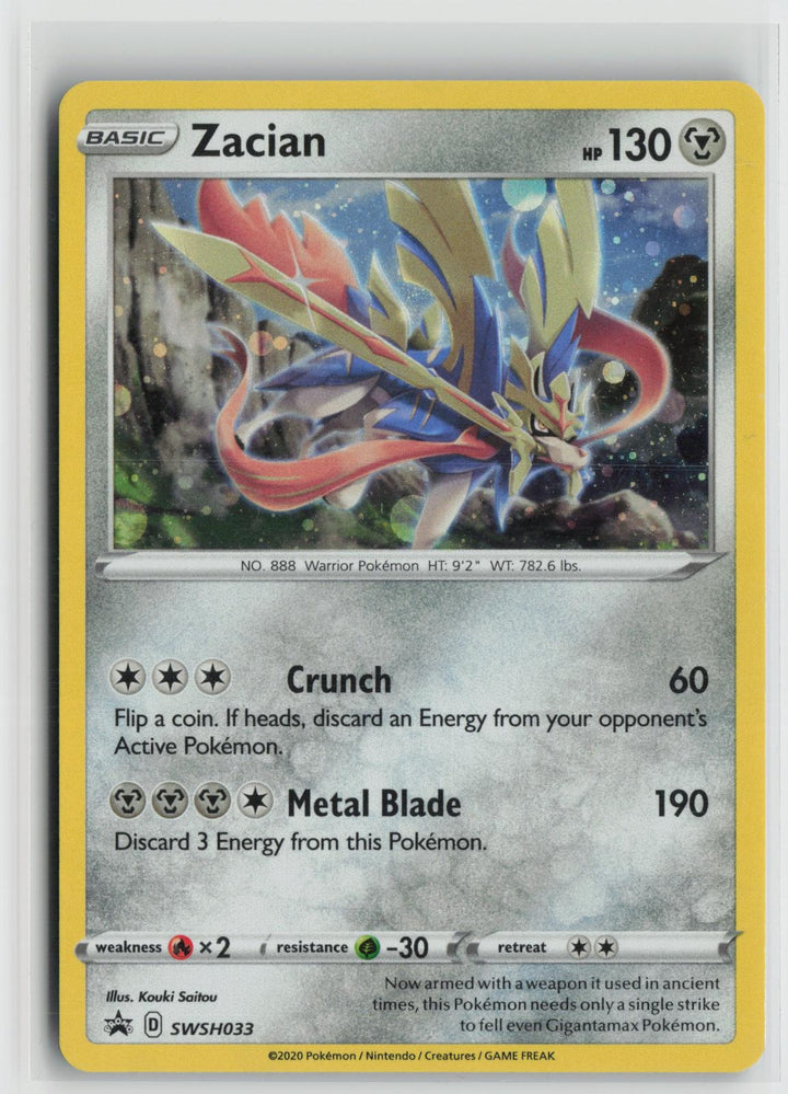 Zacian SWSH033 Holo Promo Sword & Shield Promo Pokemon NM0