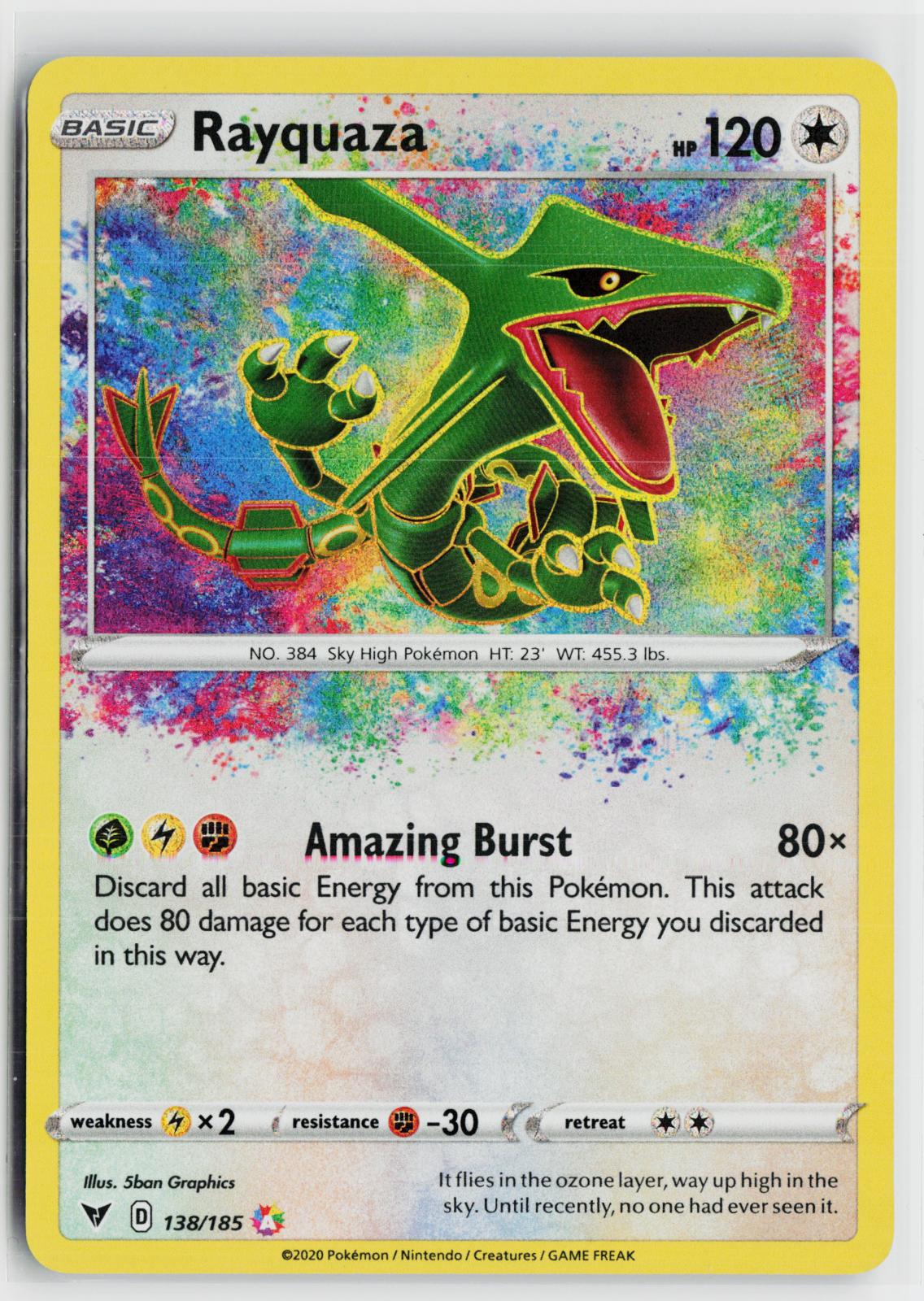 Rayquaza 138/185 Vivid Voltage NM Amazing Rare Holo Pokemon