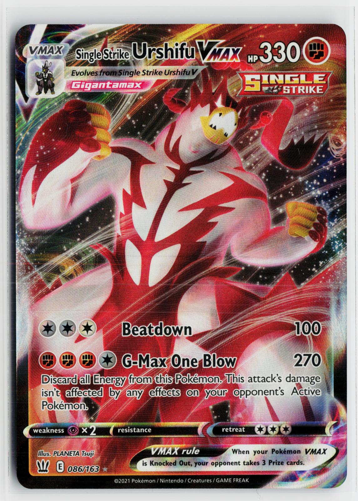 Single Strike Urshifu VMAX 086/163 Battle Styles NM Holo VMAX Rare Pokemon