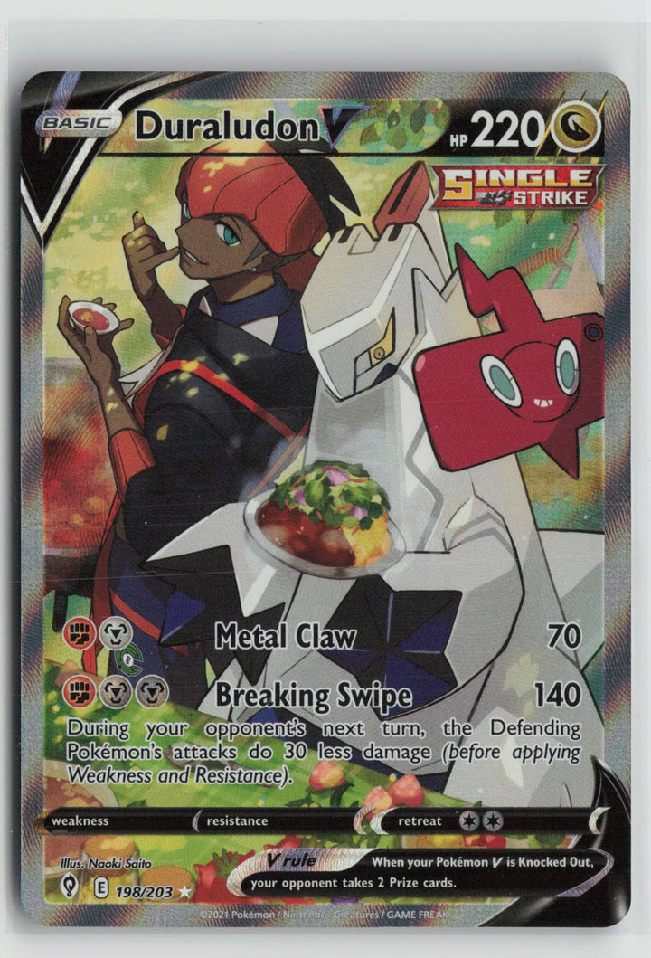 Duraludon V 198/203 Ultra Rare Evolving Skies Pokemon Holo NM0