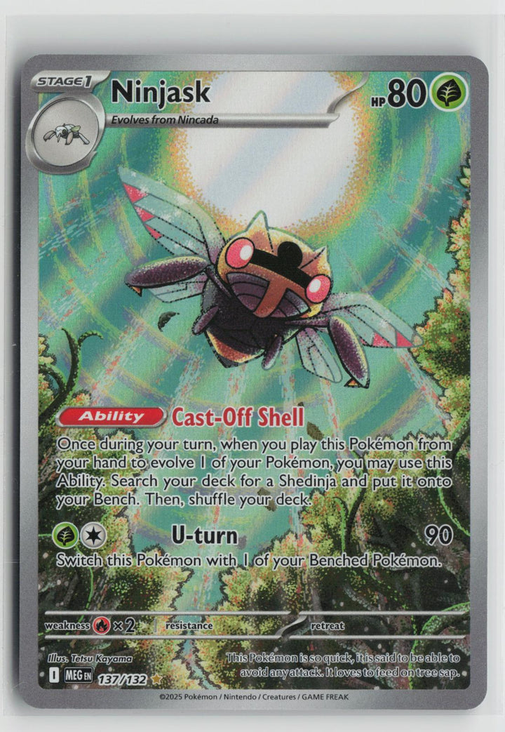 Ninjask 137/132 Mega Evolution NM Illustration Rare Holo Pokemon0