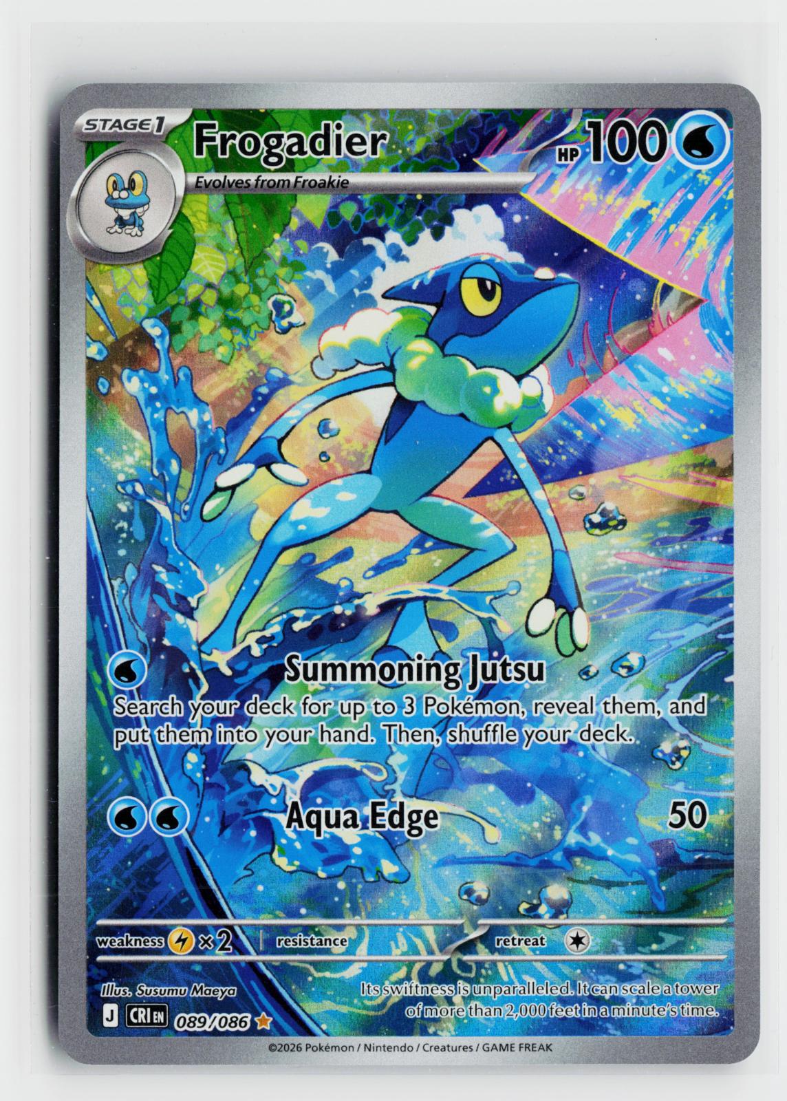 Frogadier 089/086 Chaos Rising NM Holo Illustration Rare Pokemon