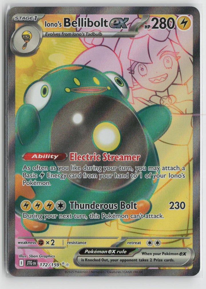 Iono's Bellibolt ex 172/159 Journey Together NM Ultra Rare Holo Pokemon0
