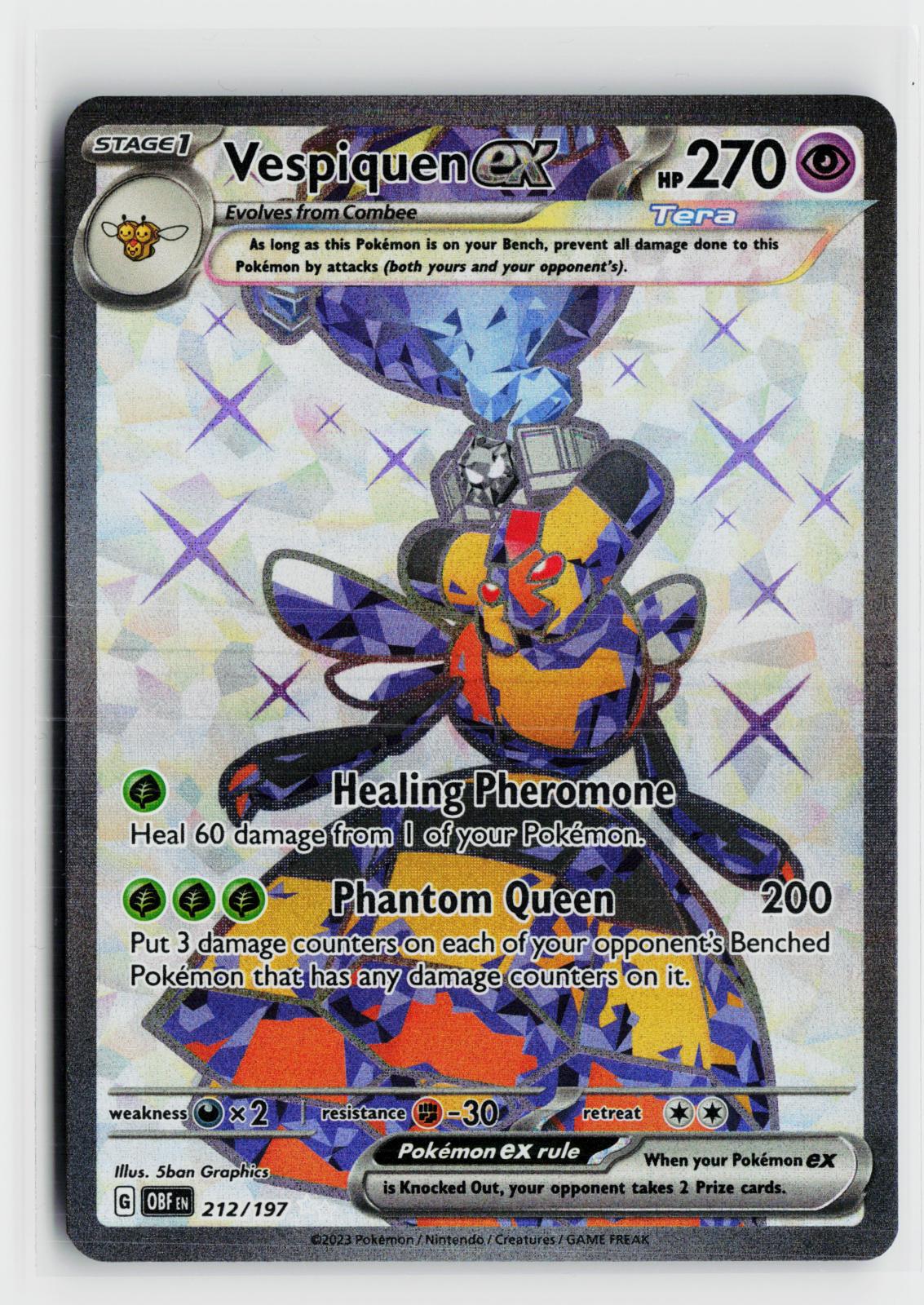 Vespiquen ex 212/197 Obsidian Flames NM UR Holo Pokemon
