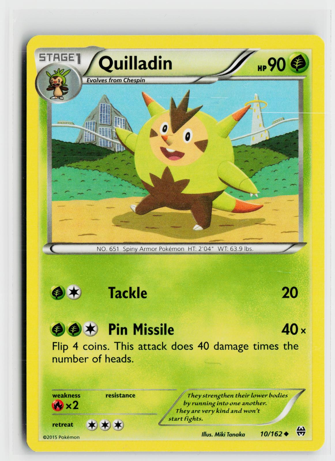 Quilladin 10/162 BREAKthrough NM UC Pokemon