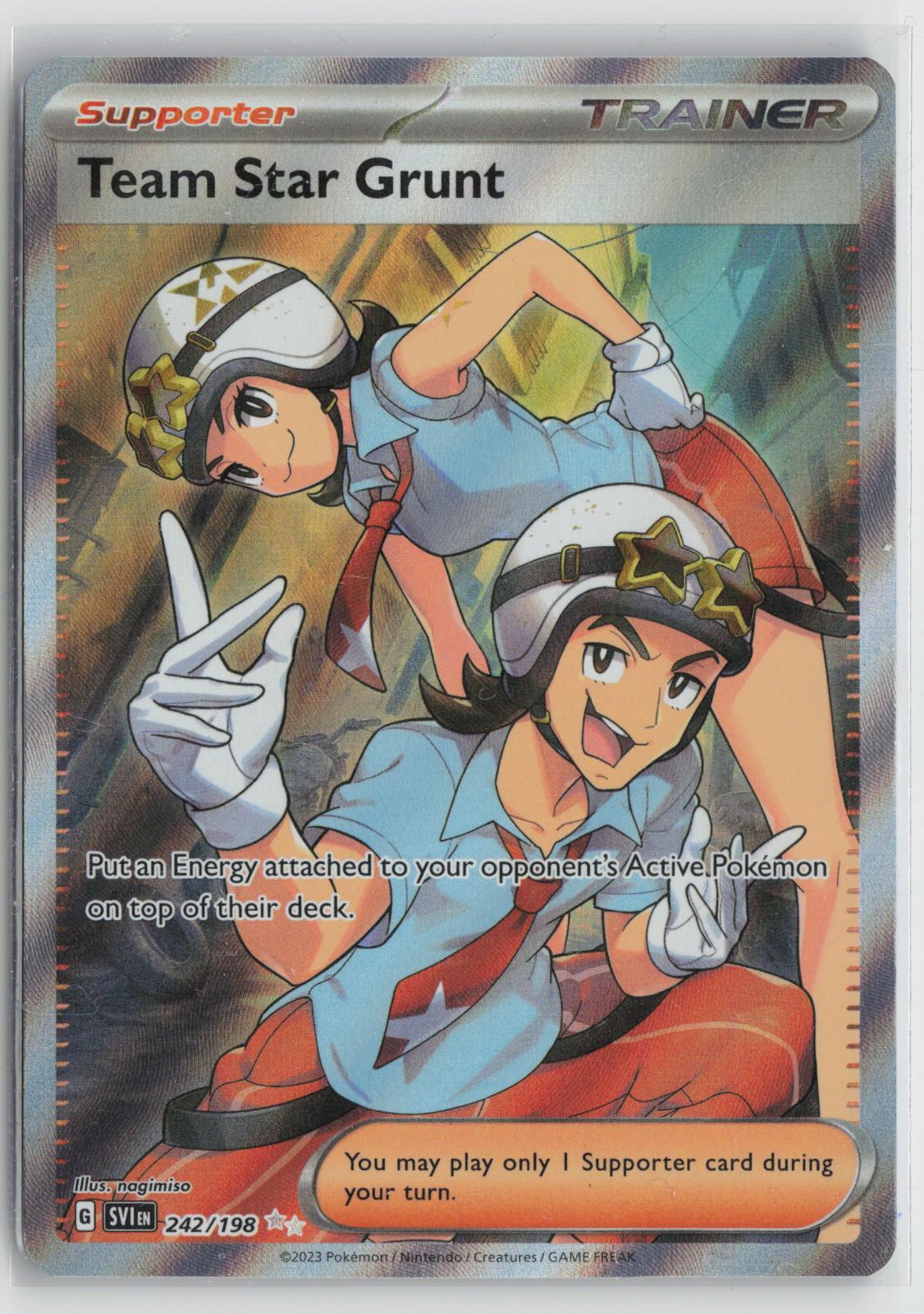 Team Star Grunt 242/198 Ultra Rare Scarlet & Violet Pokemon Holo NM