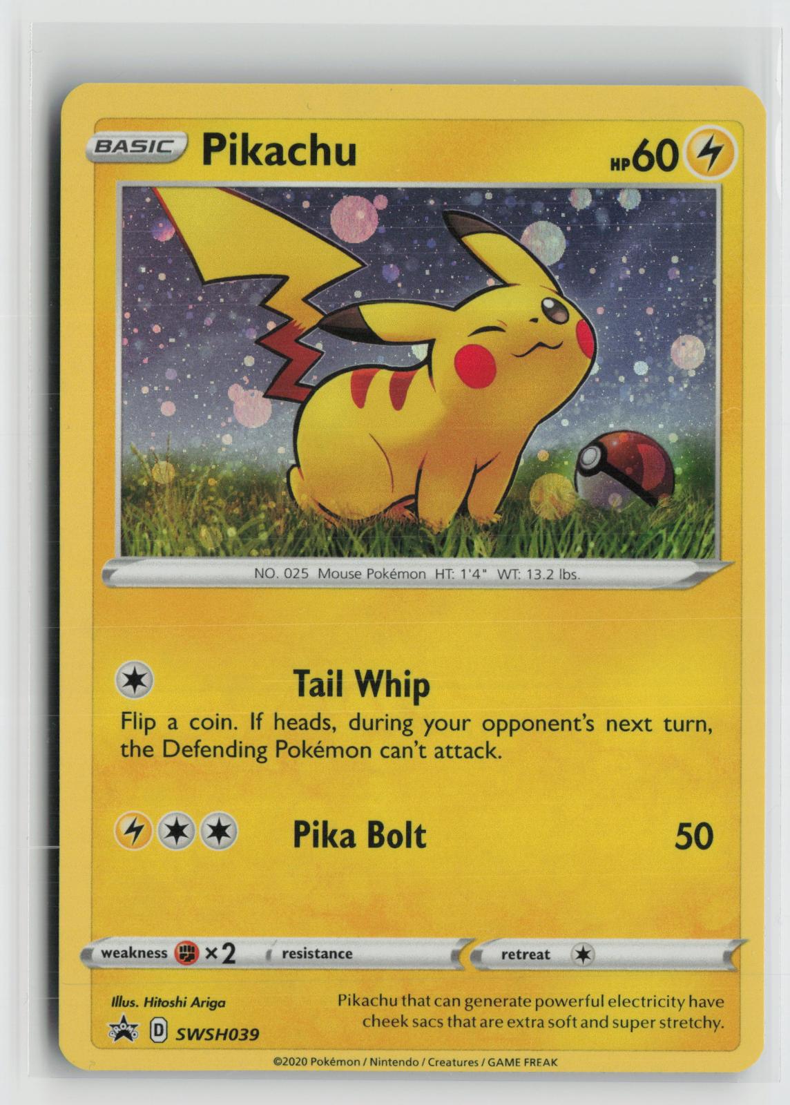 Pikachu SWSH039 Holo Promo Sword & Shield Promo Pokemon NM
