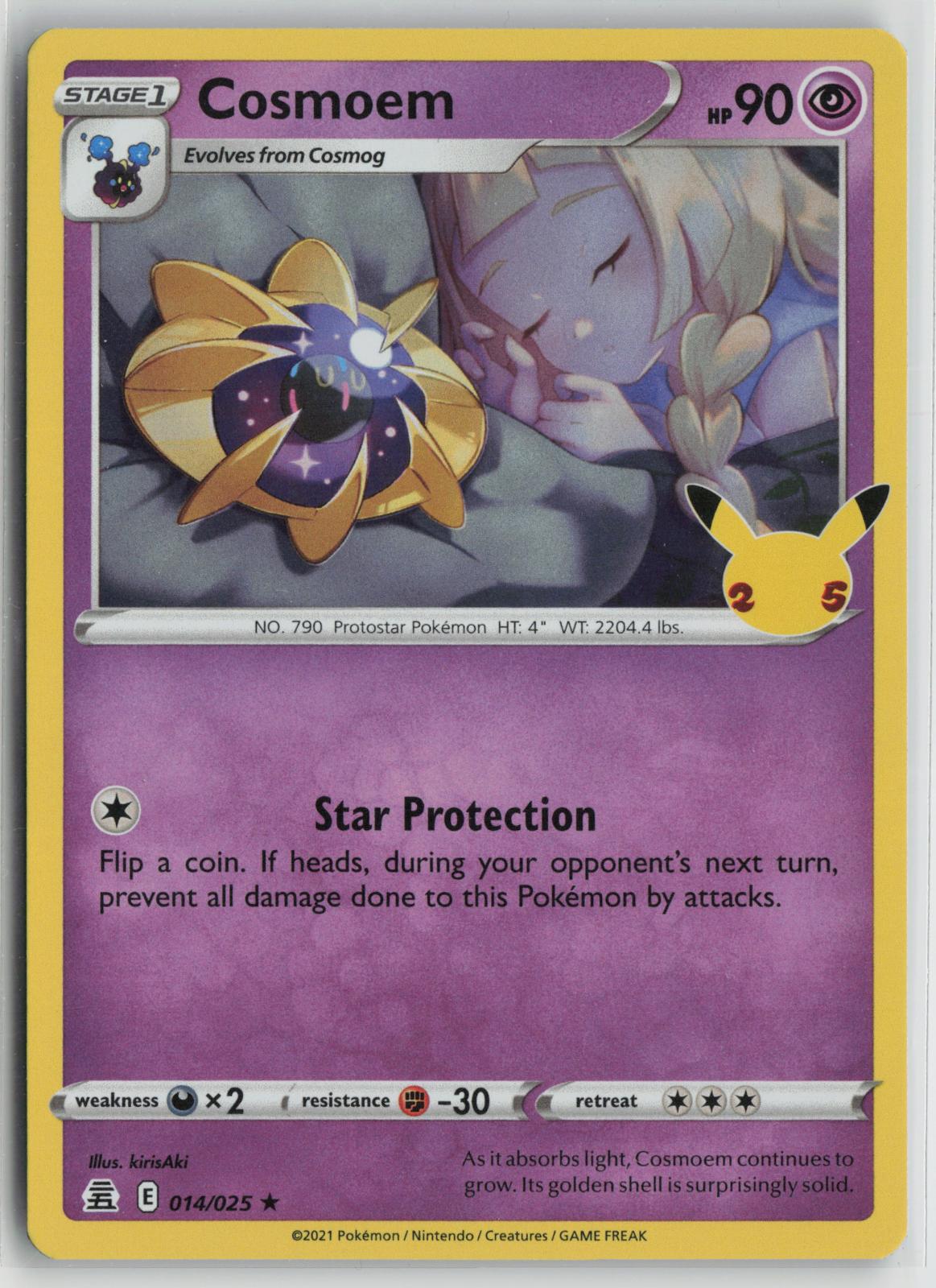 Cosmoem 014/025 Rare Celebrations Pokemon Holo NM
