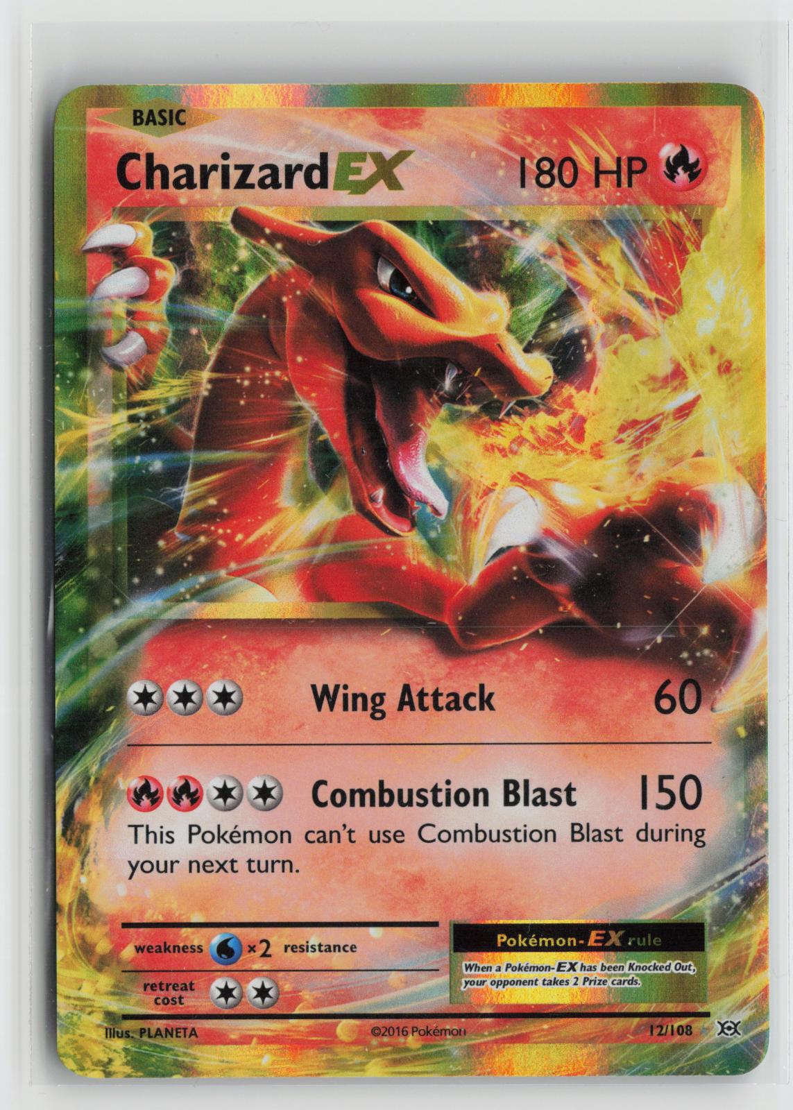 Charizard EX 12/108 Holo EX Rare Evolutions Pokemon LP