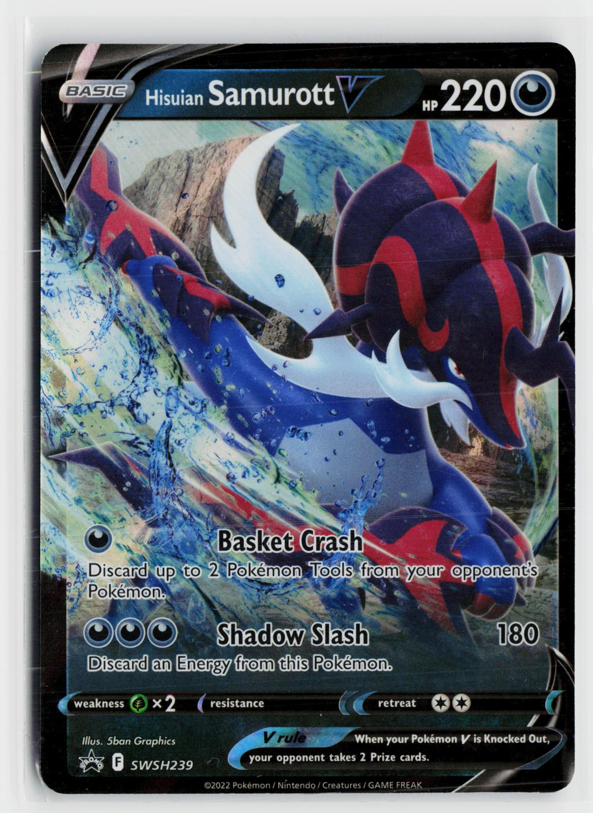 Hisuian Samurott V SWSH239 Sword & Shield Promo NM Holo P Pokemon