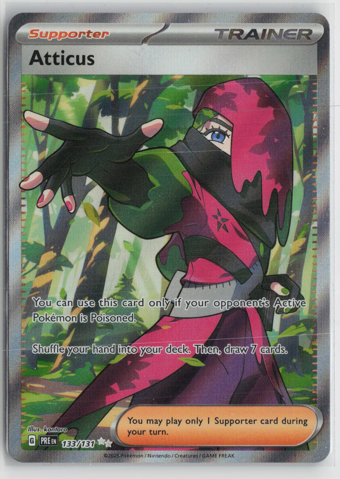 Atticus 133/131 Holo Ultra Rare Prismatic Evolutions Pokemon NM