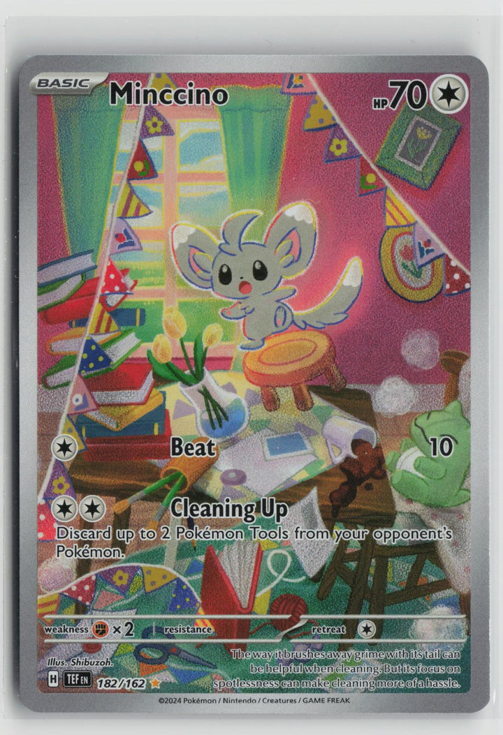 Minccino 182/162 Illustration Rare Temporal Forces Pokemon Holo NM0