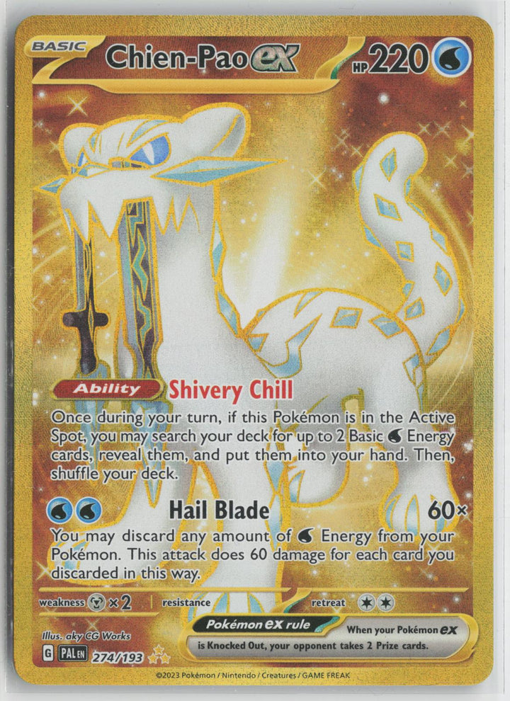 Chien-Pao ex 274/193 Hyper Rare Paldea Evolved Pokemon Holo NM0