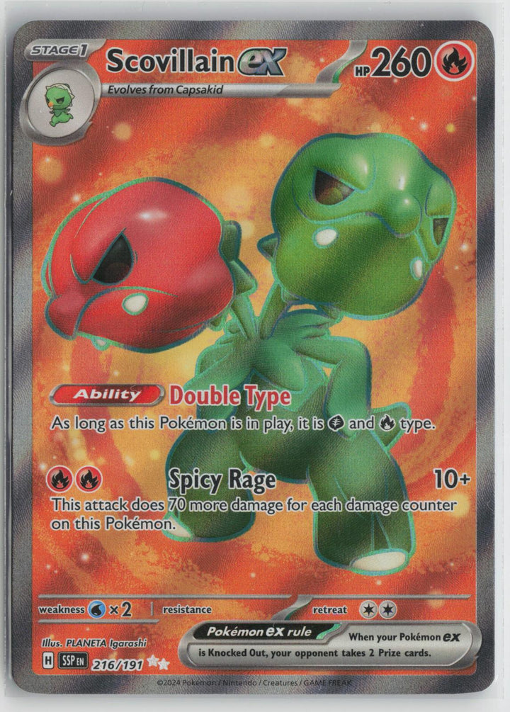 Scovillain ex 216/191 Ultra Rare Surging Sparks Pokemon Holo NM0