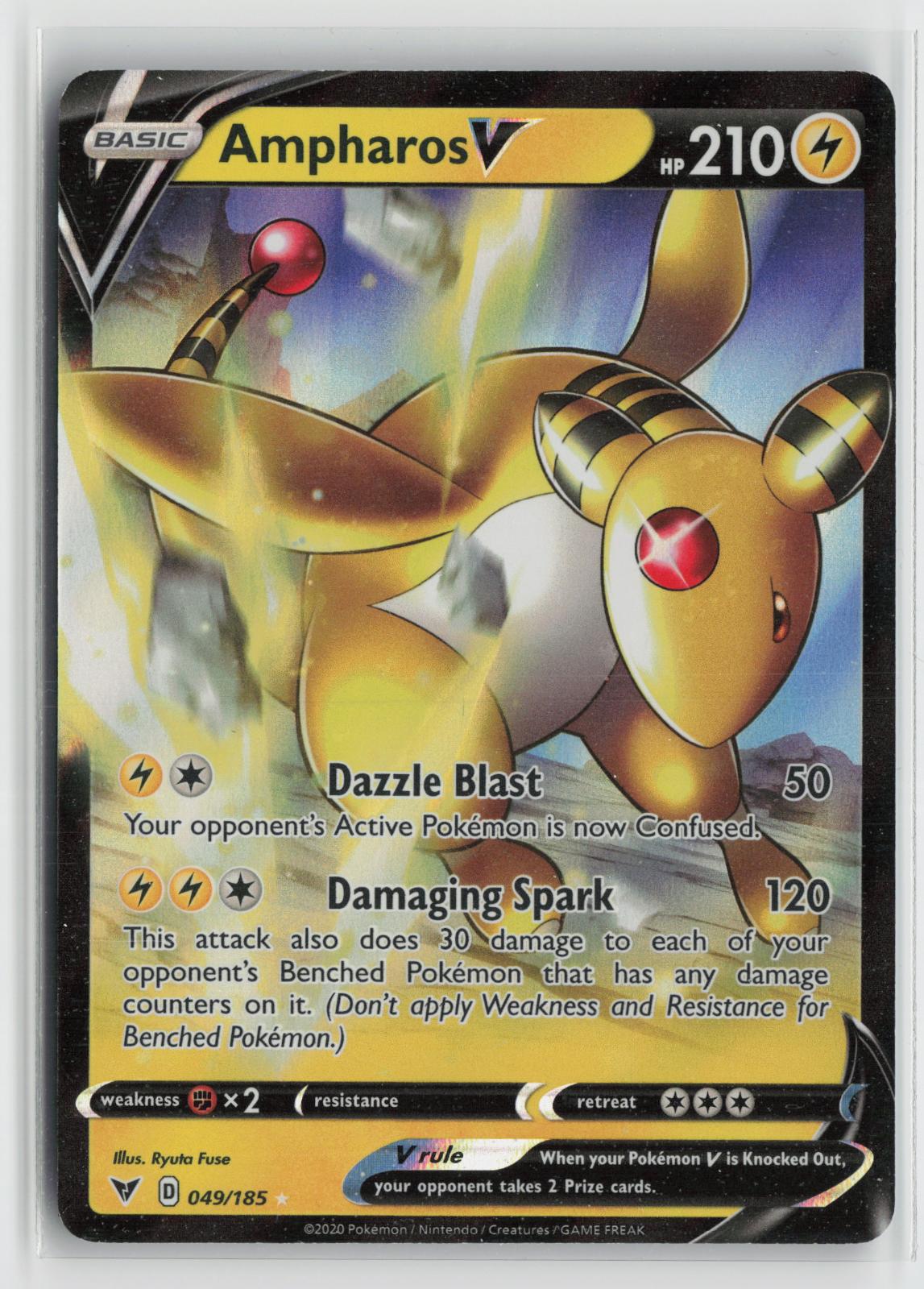 Ampharos V 049/185 Holo V Rare Vivid Voltage Pokemon NM