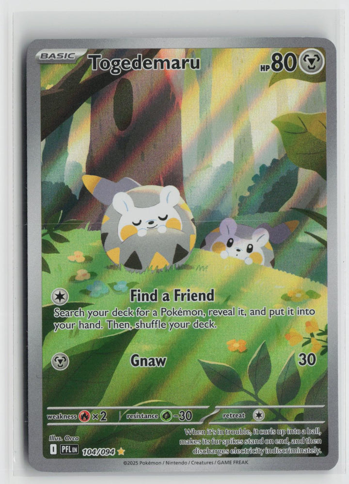 Togedemaru 104/094 Illustration Rare Phantasmal Flames Pokemon NM0