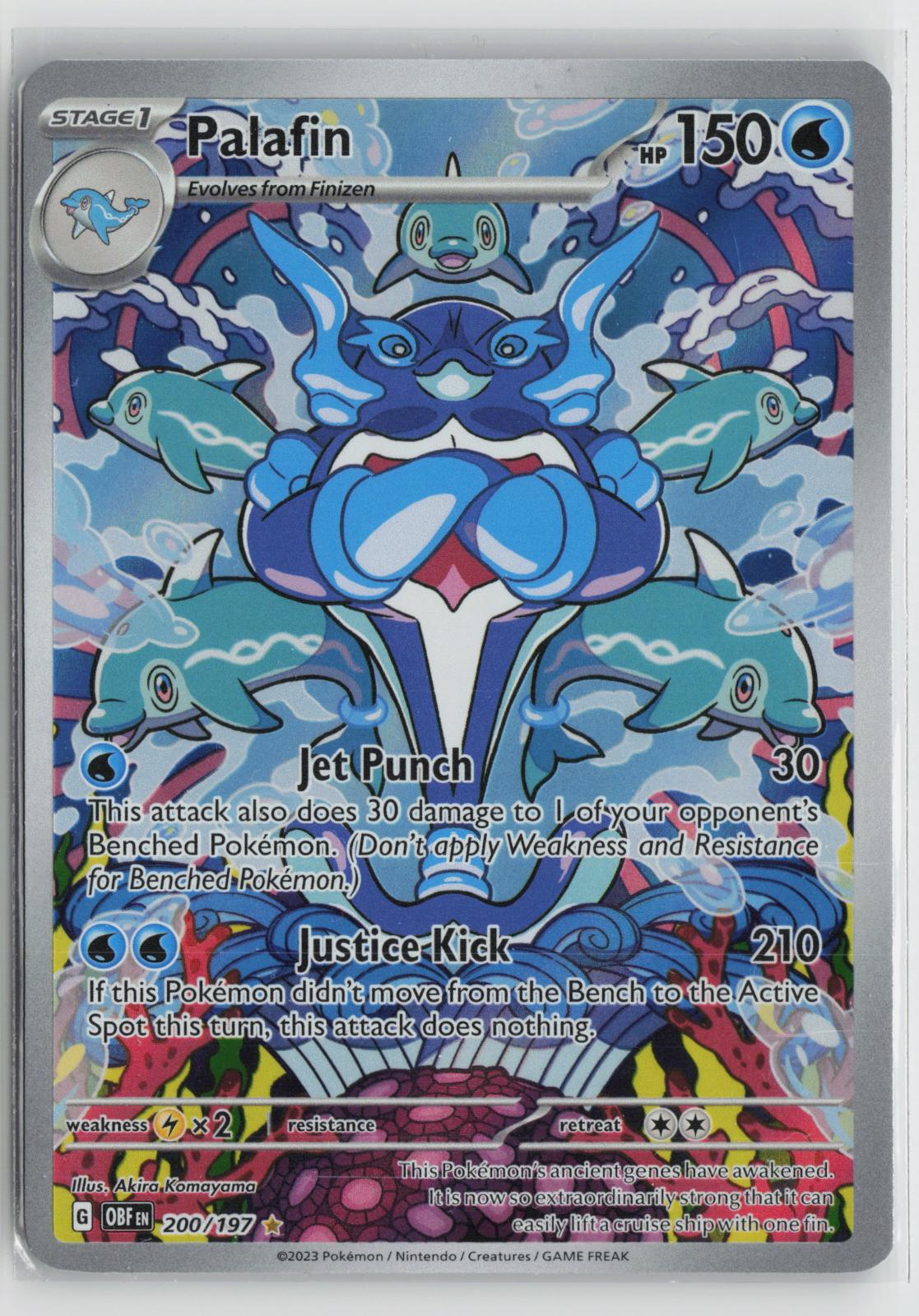 Palafin 200/197 Obsidian Flames NM Illustration Rare Holo Pokemon