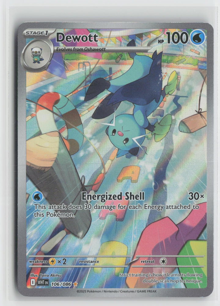Dewott 106/086 Illustration Rare White Flare Pokemon Holo NM0