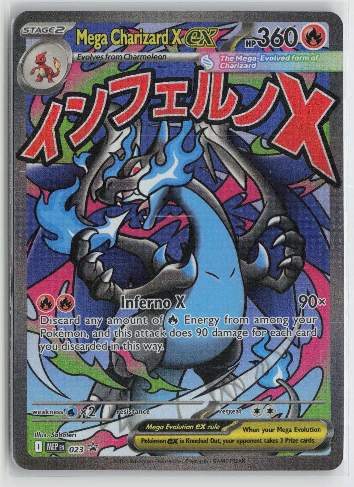 Mega Charizard X ex 023 ME: Mega Evolution Promo NM Holo P Pokemon