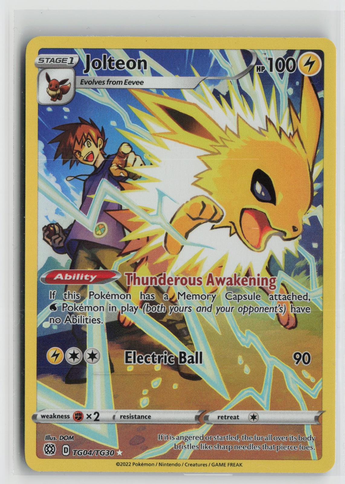 Jolteon TG04/TG30 Brilliant Stars Trainer Gallery NM Holo Pokemon