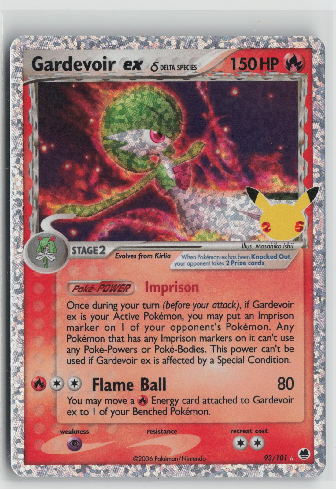 Gardevoir ex 93/101 Celebrations: Classic Collection Pokemon Holo NM