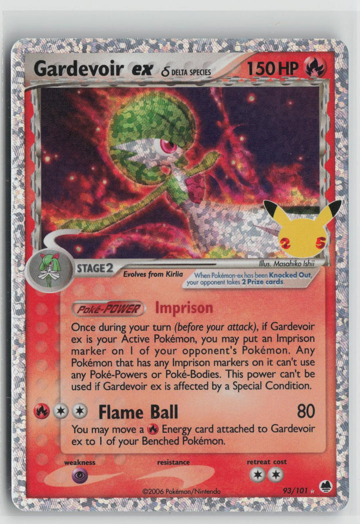 Gardevoir ex 93/101 Celebrations: Classic Collection Pokemon Holo NM0