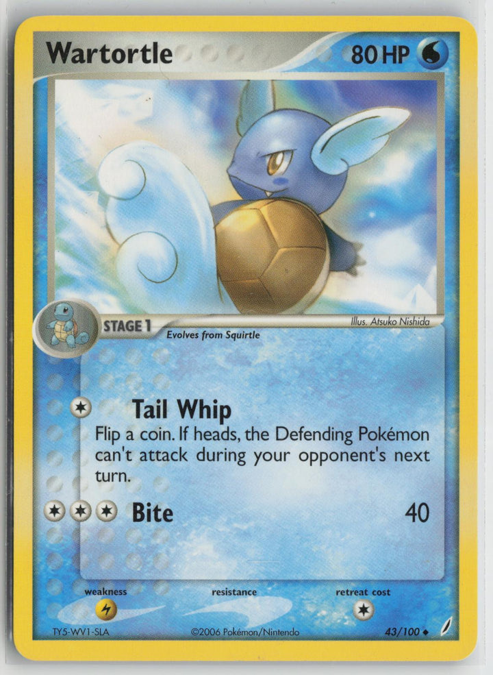 Wartortle 43/100 Uncommon Crystal Guardians Pokemon LP0