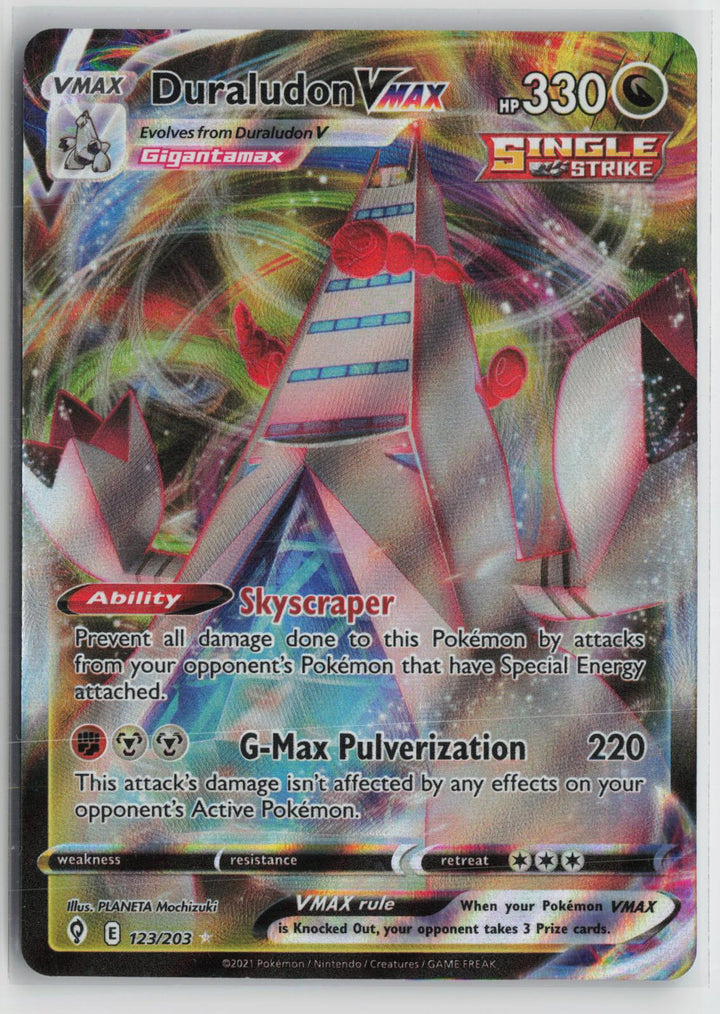 Duraludon VMAX 123/203 Holo VMAX Rare Evolving Skies Pokemon NM0