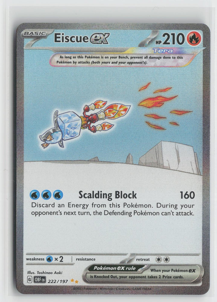 Eiscue ex 222/197 Special Illustration Rare Obsidian Flames Pokemon Holo NM0