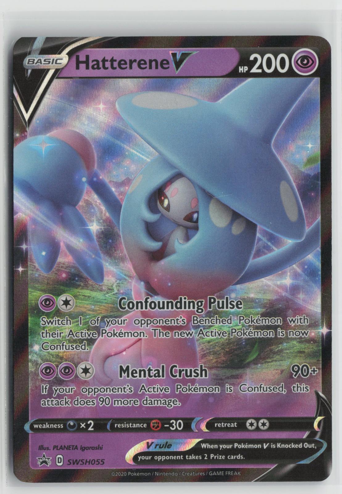 Hatterene V SWSH055 Sword & Shield Promo NM Holo P Pokemon