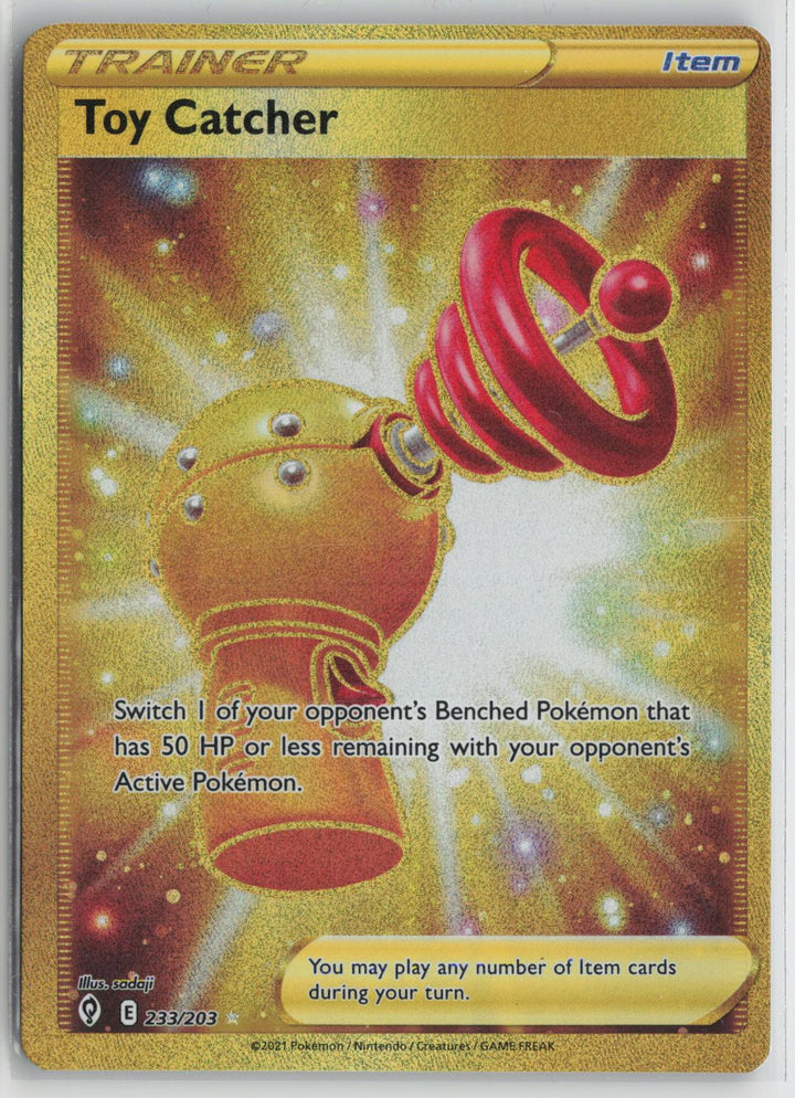 Toy Catcher 233/203 Secret Rare Evolving Skies Pokemon Holo NM0