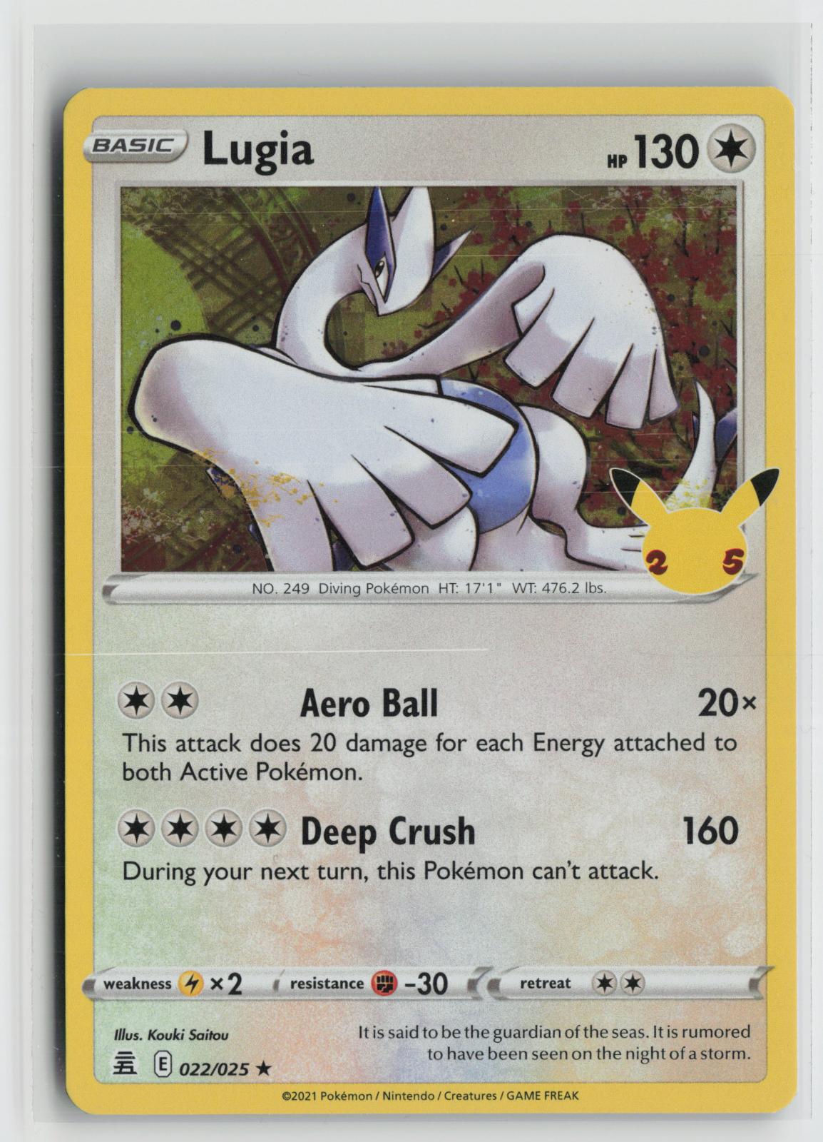Lugia 022/025 Celebrations NM R Holo Pokemon