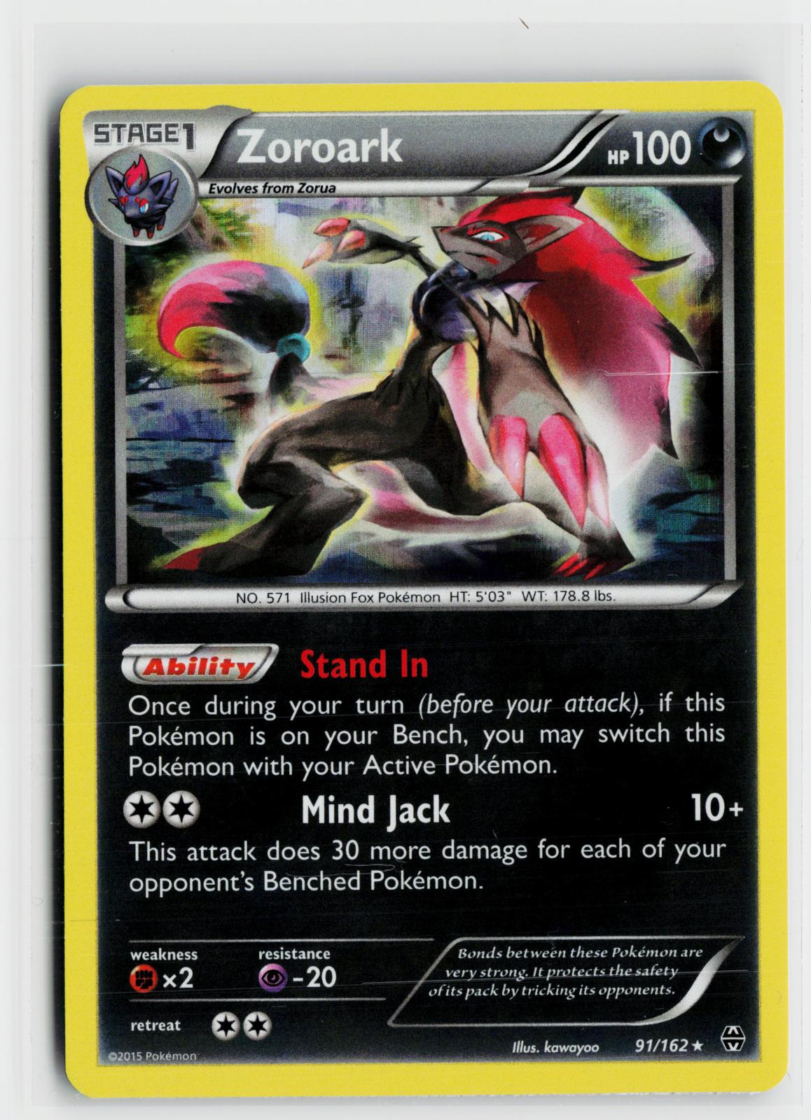 Zoroark 91/162 BREAKthrough NM Holo R Pokemon