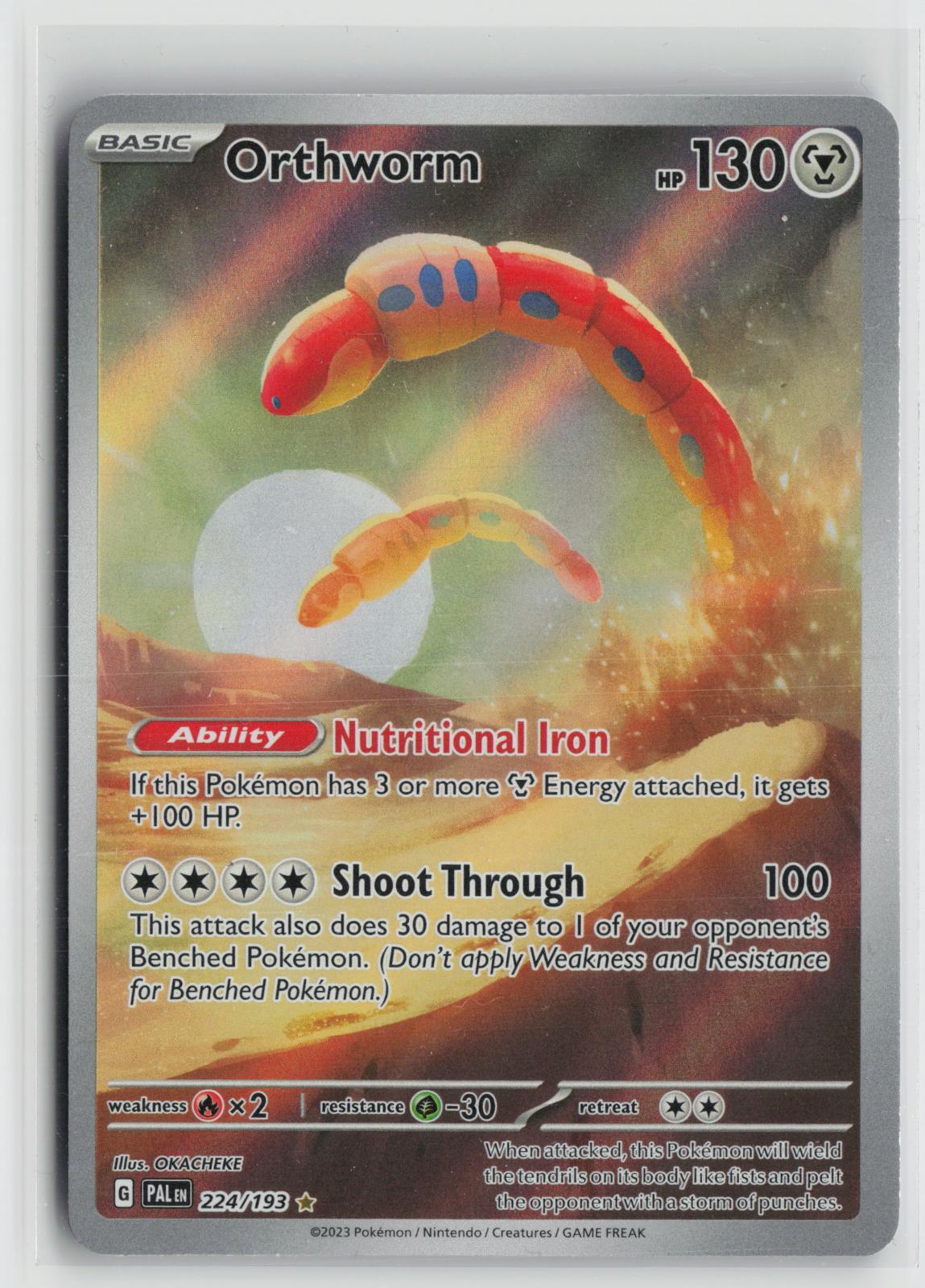 Orthworm 224/193 Illustration Rare Paldea Evolved Pokemon Holo NM