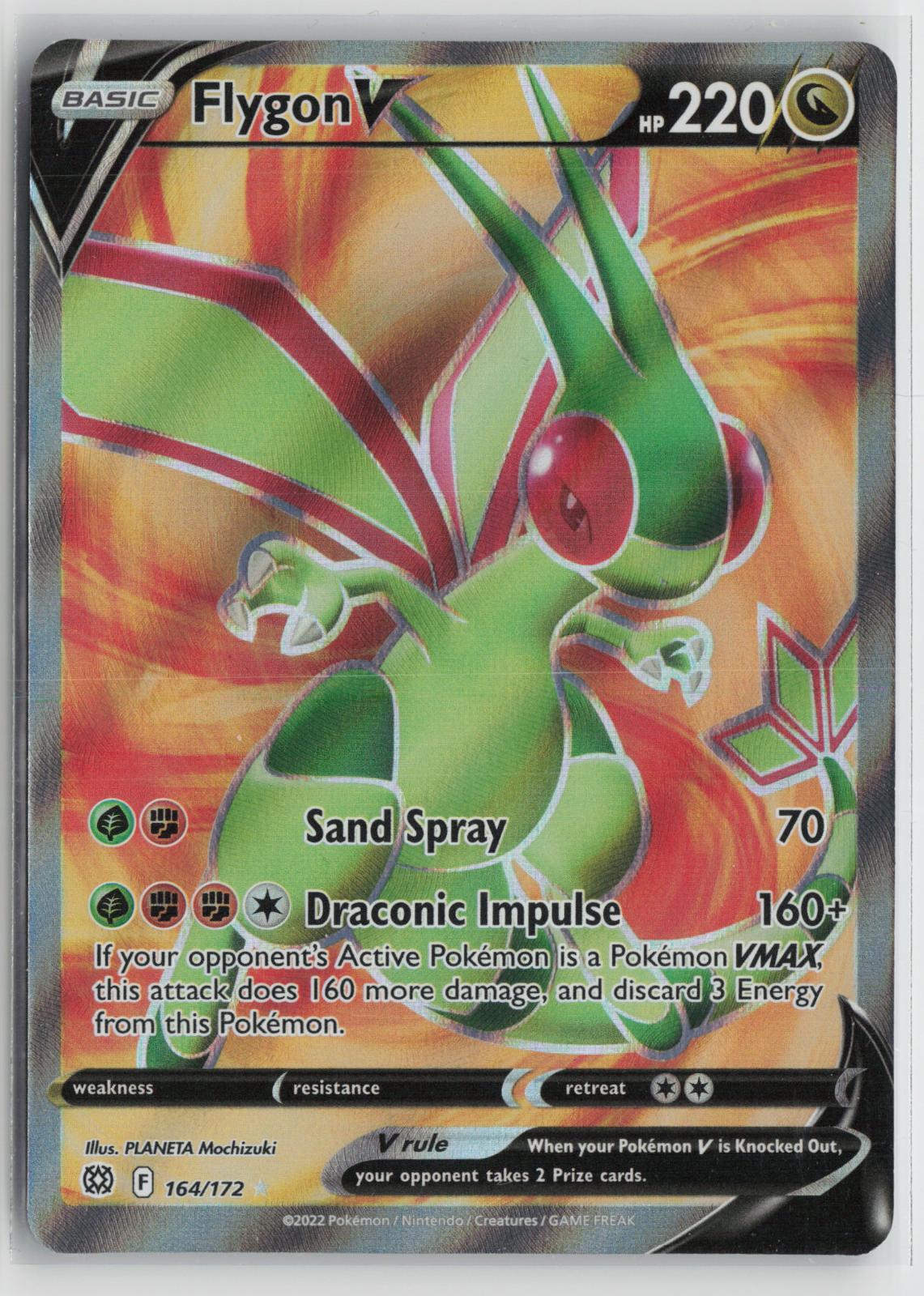 Flygon V 164/172 Ultra Rare Brilliant Stars Pokemon Holo NM