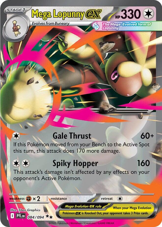 Mega Lopunny ex 084/094 Phantasmal Flames NM RR Holo Pokemon