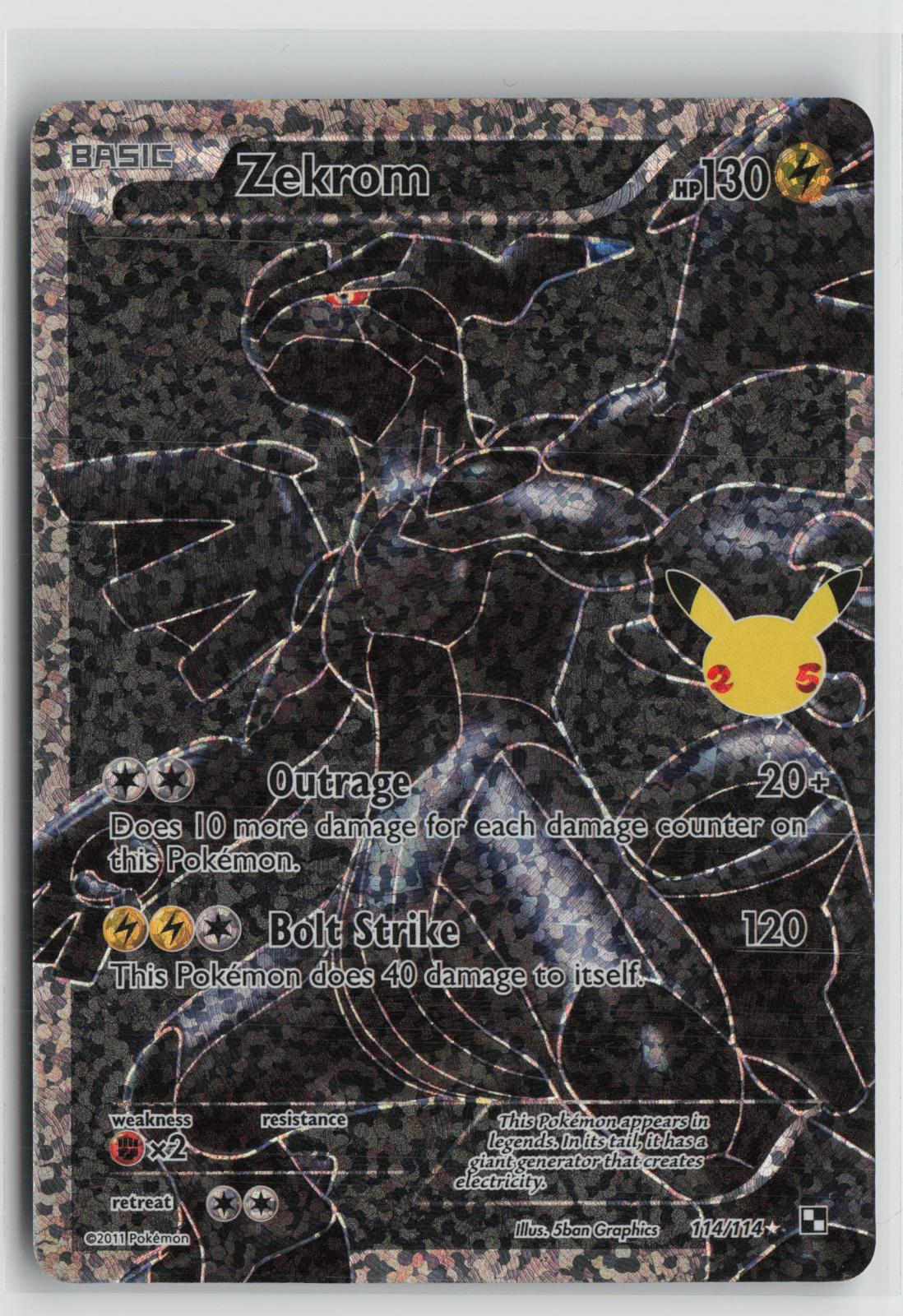 Zekrom 114/114 Celebrations: Classic Collection Pokemon Holo NM