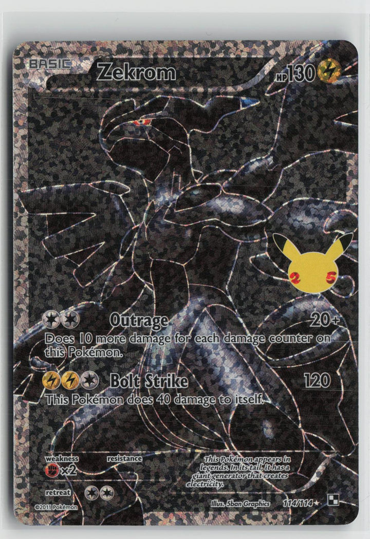 Zekrom 114/114 Celebrations: Classic Collection Pokemon Holo NM0