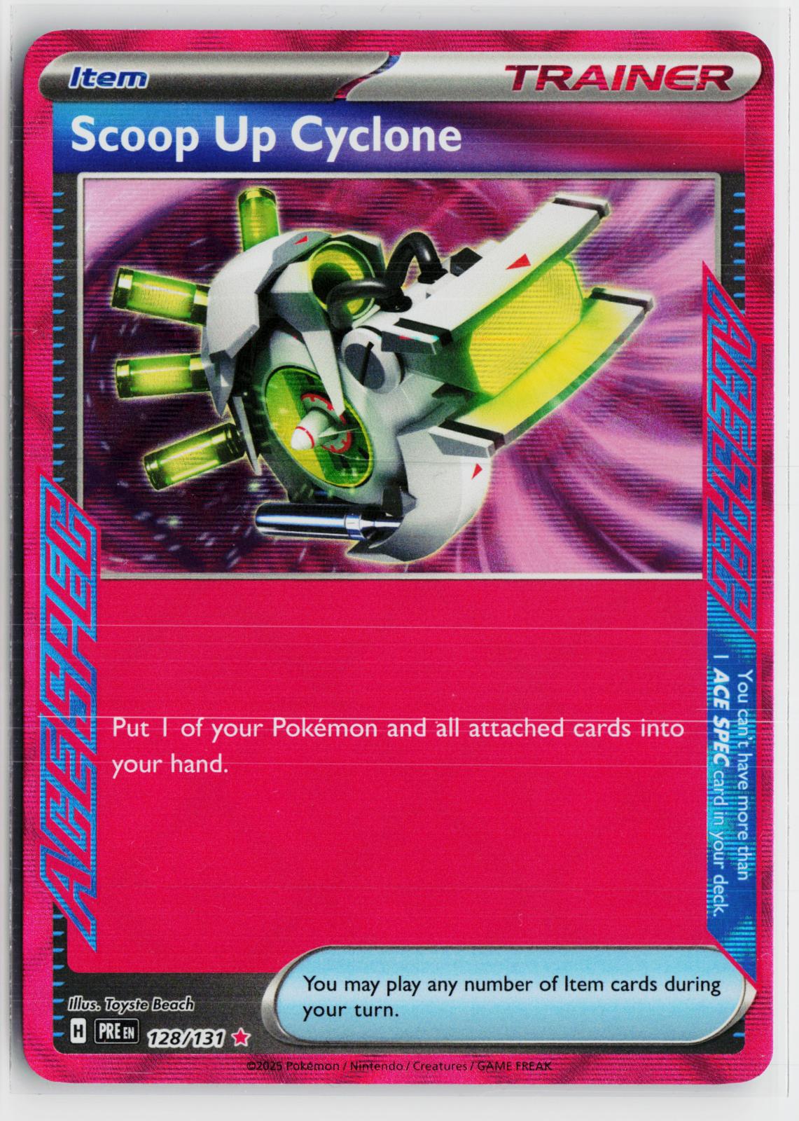 Scoop Up Cyclone 128/131 Prismatic Evolutions NM ACE SPEC Holo Pokemon