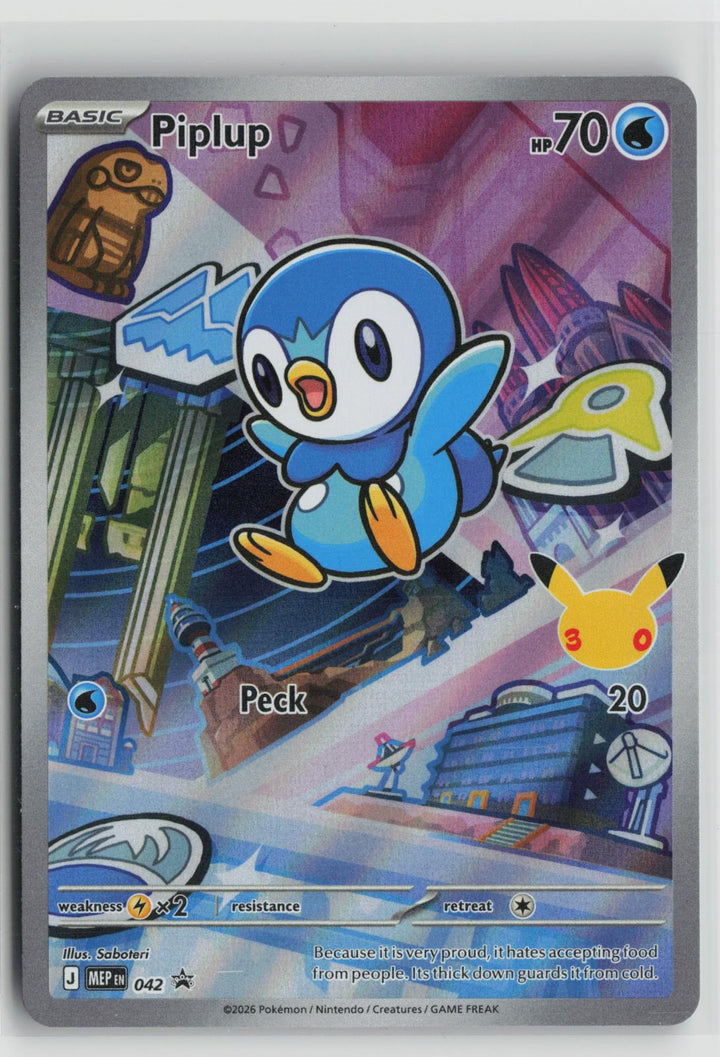 Piplup 042 Holo Promo ME: Mega Evolution Promo Pokemon NM0