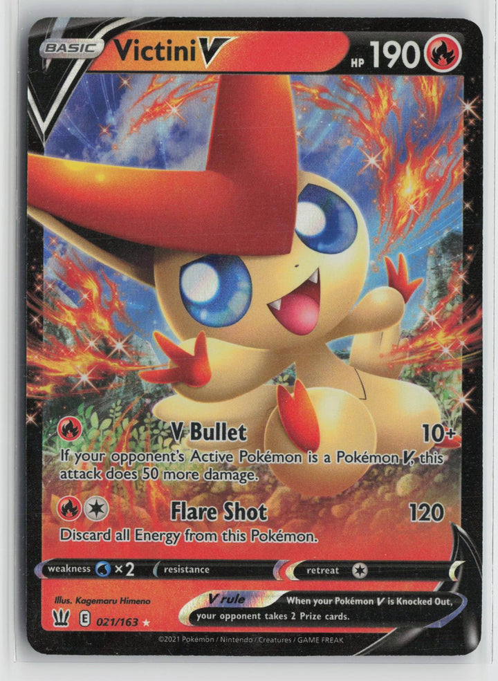 Victini V 021/163 Holo V Rare Battle Styles Pokemon NM0