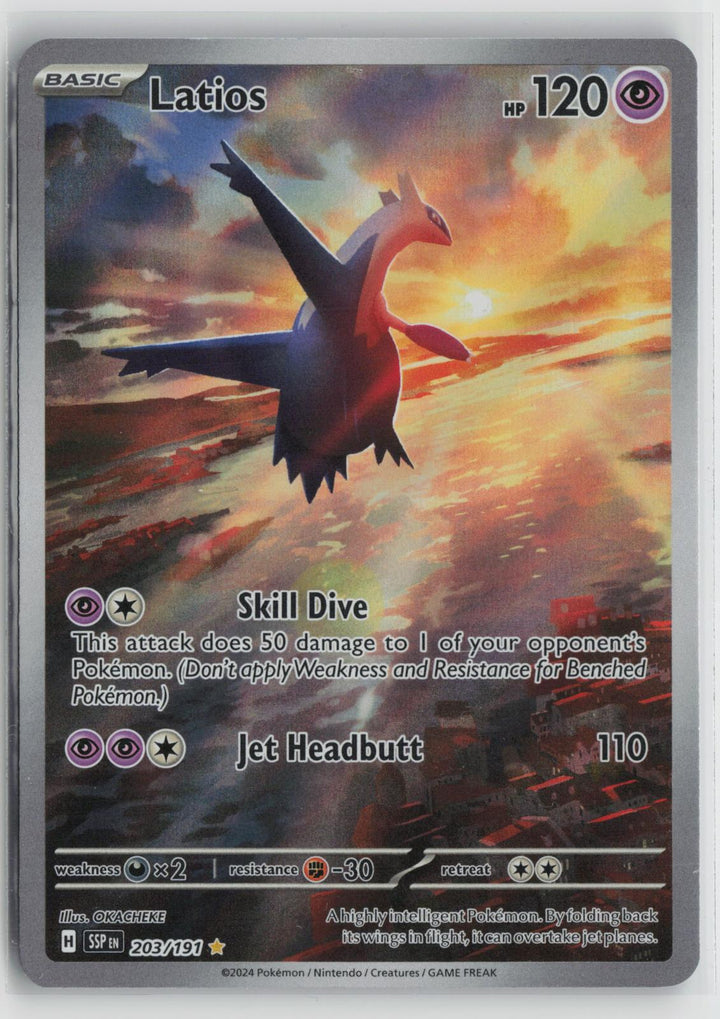 Latios 203/191 Surging Sparks NM Illustration Rare Holo Pokemon0