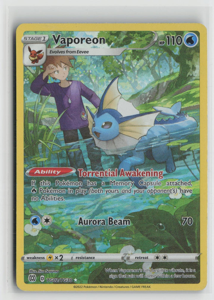 Vaporeon TG02/TG30 Holo Brilliant Stars Trainer Gallery Pokemon NM0