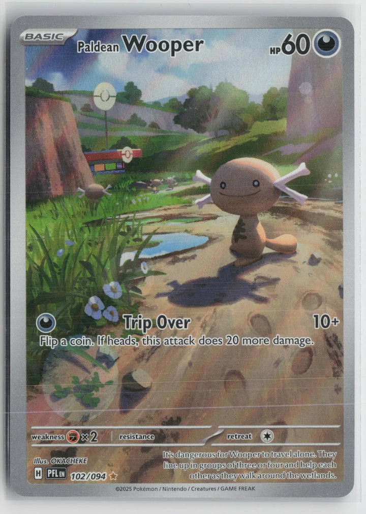 Paldean Wooper 102/094 Illustration Rare Phantasmal Flames Pokemon NM0