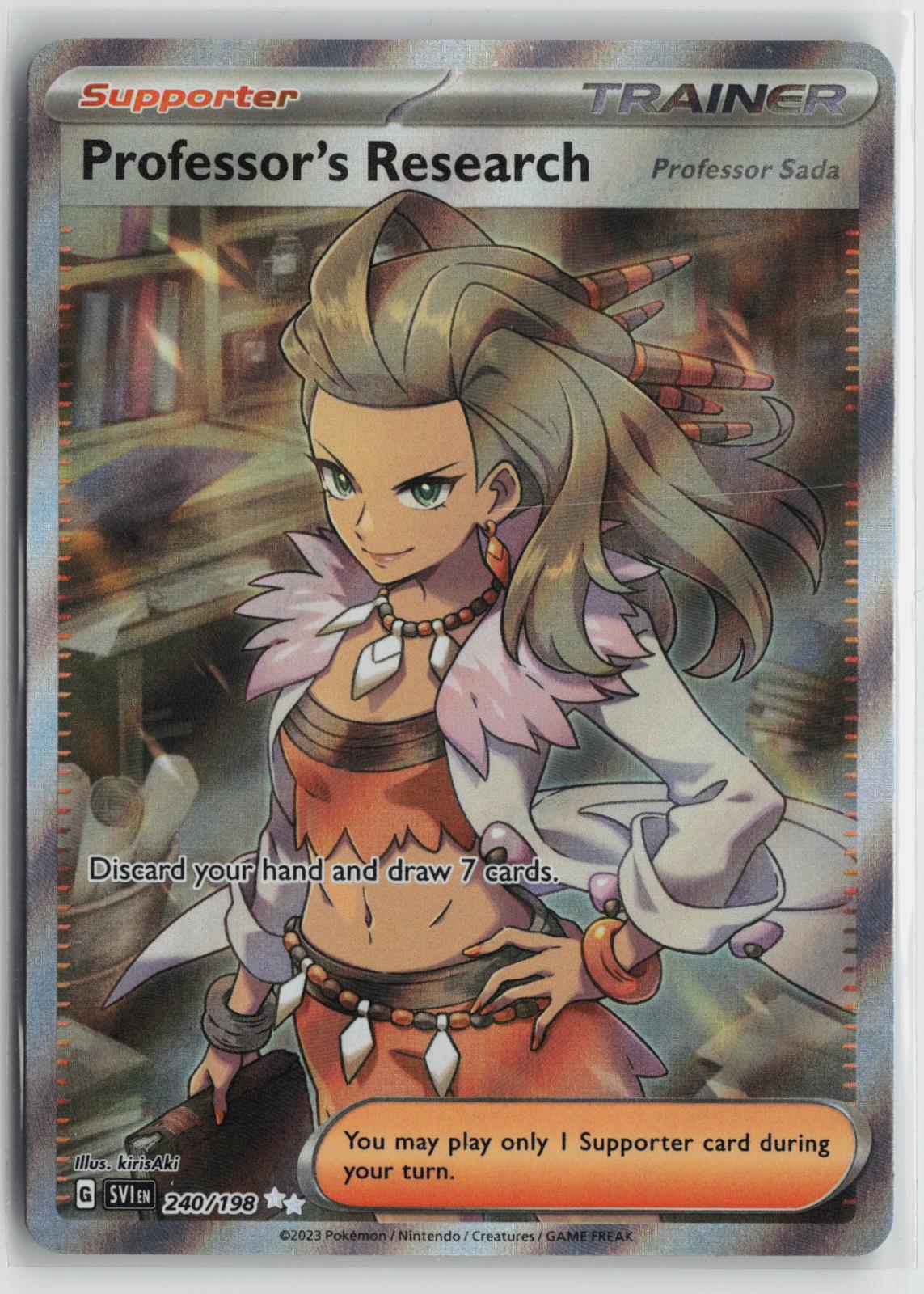Professor's Research (Professor Sada) 240/198 Scarlet & Violet Pokemon Holo NM