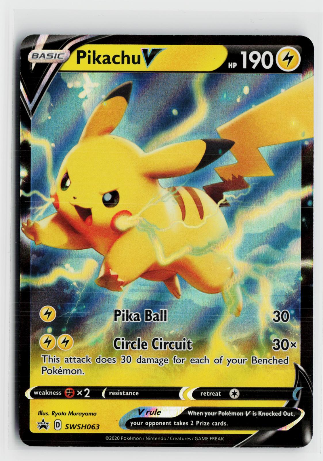 Pikachu V SWSH063 Sword & Shield Promo NM Holo P Pokemon