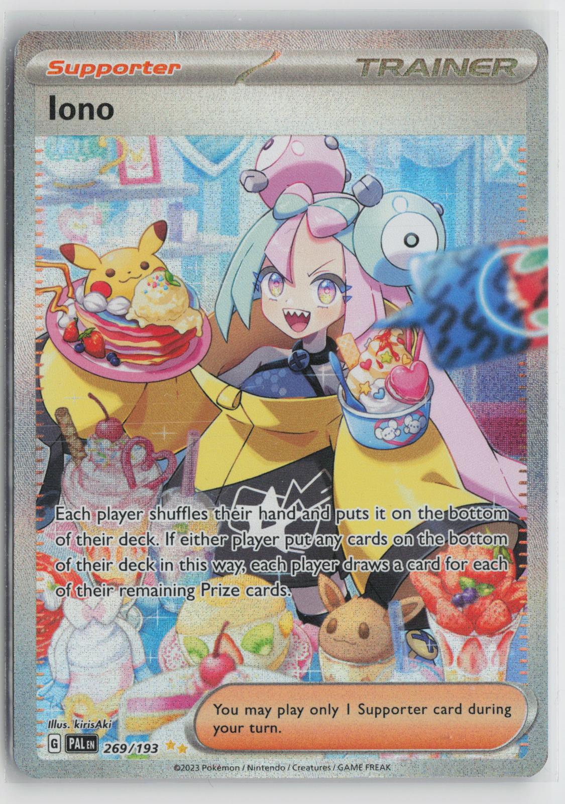 Iono 269/193 Special Illustration Rare Paldea Evolved Pokemon Holo NM